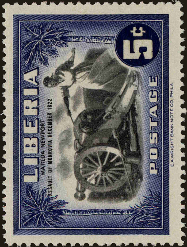 Front view of Liberia 303 collectors stamp