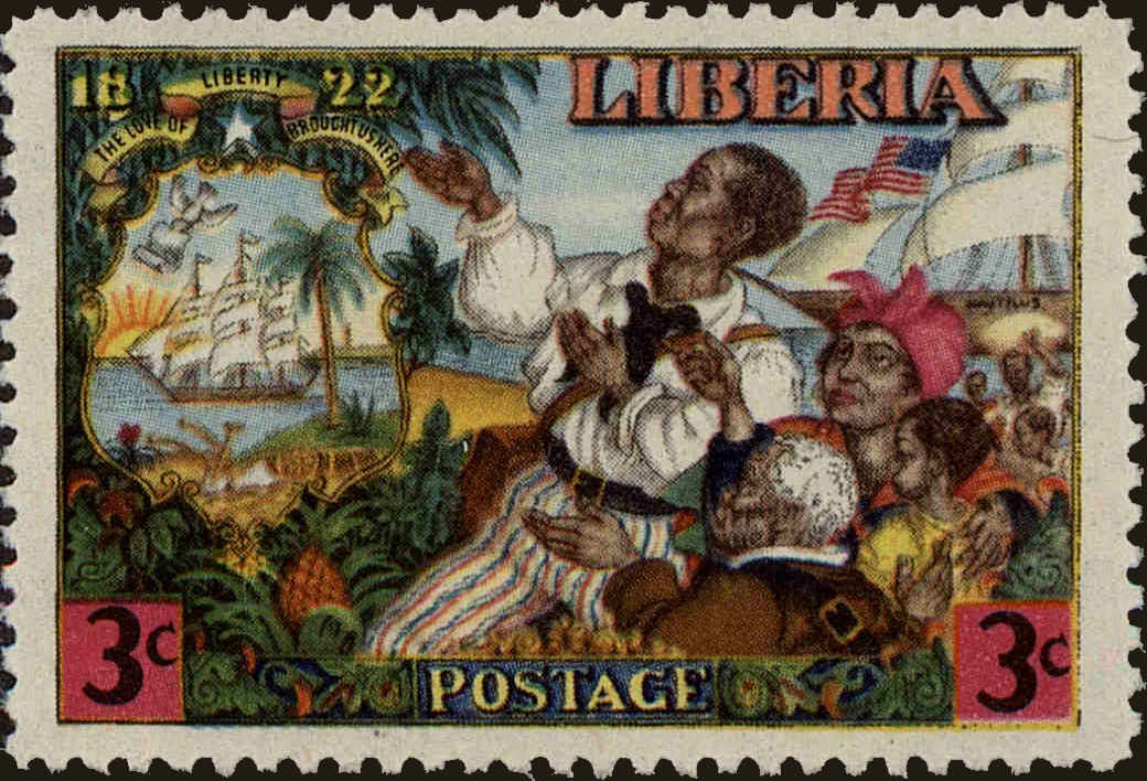 Front view of Liberia 311 collectors stamp