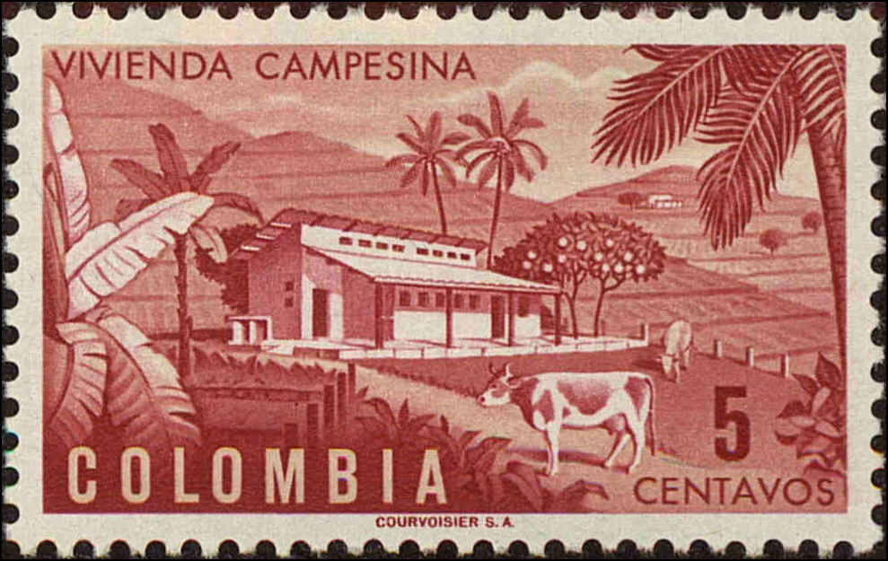Front view of Colombia 589 collectors stamp
