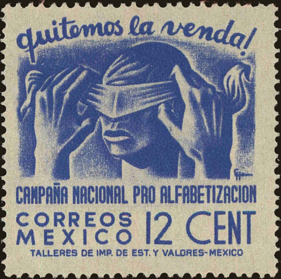 Front view of Mexico 808 collectors stamp