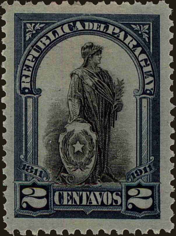 Front view of Paraguay 202 collectors stamp