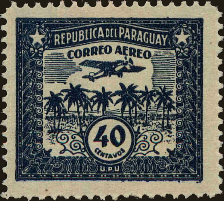 Front view of Paraguay C69 collectors stamp