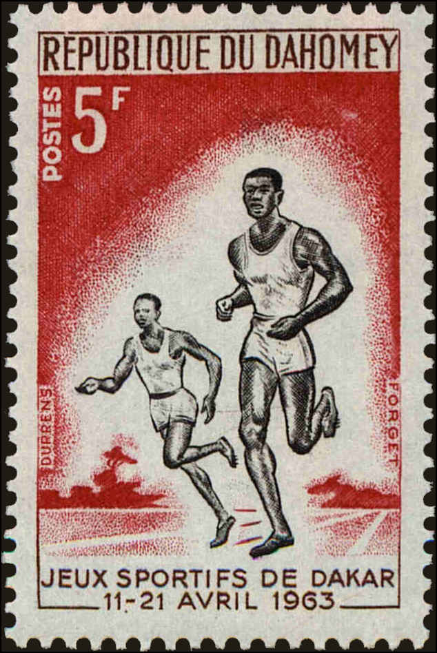 Front view of Dahomey 175 collectors stamp