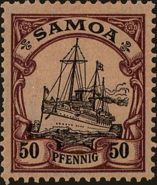 Front view of Samoa (German) 64 collectors stamp