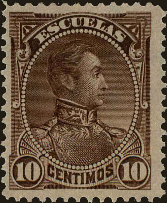 Front view of Venezuela 80 collectors stamp
