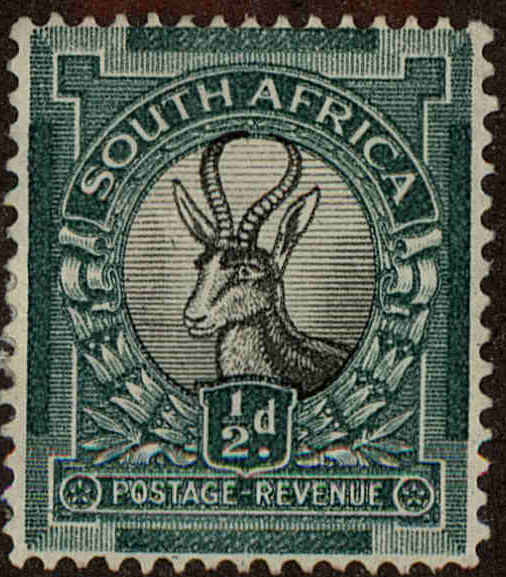 Front view of South Africa 45a collectors stamp
