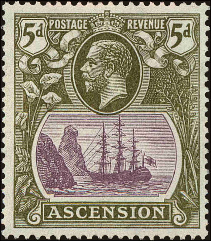 Front view of Ascension 16 collectors stamp