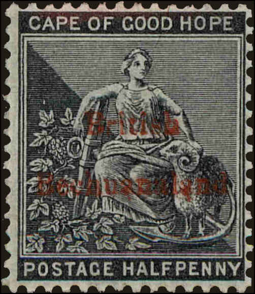 Front view of Bechuanaland 4 collectors stamp