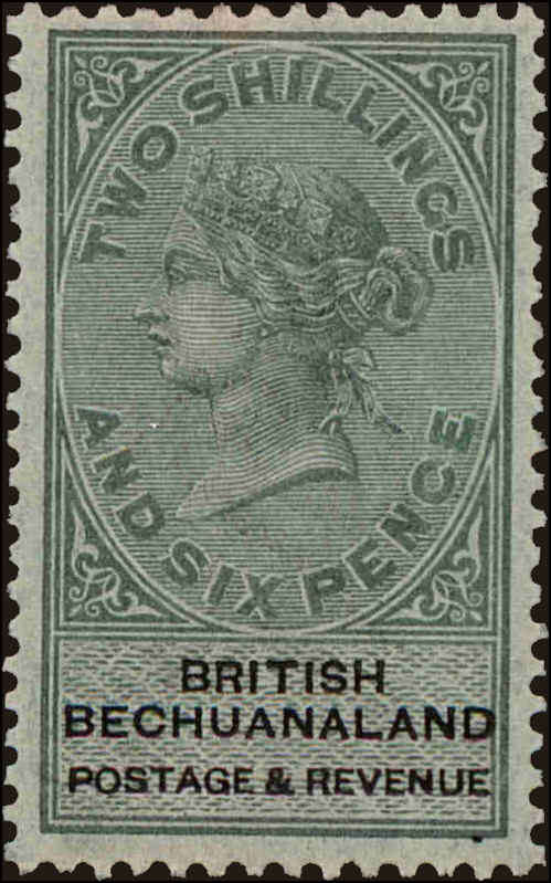 Front view of Bechuanaland 18 collectors stamp