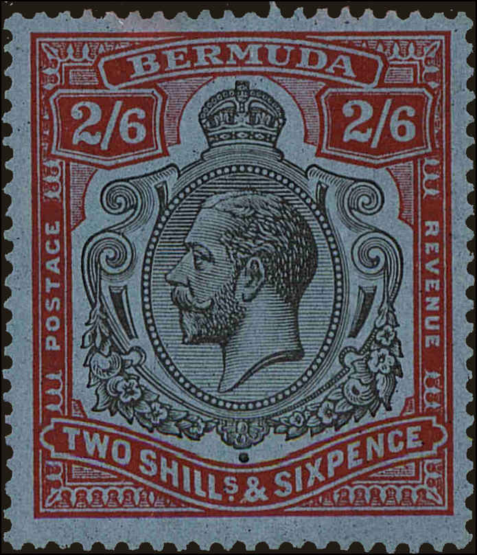Front view of Bermuda 95 collectors stamp