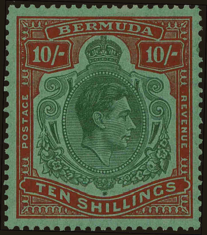 Front view of Bermuda 126 collectors stamp