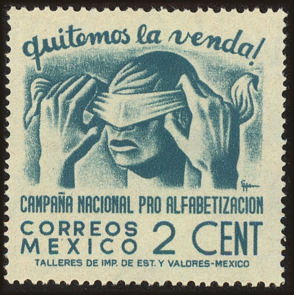 Front view of Mexico 806 collectors stamp
