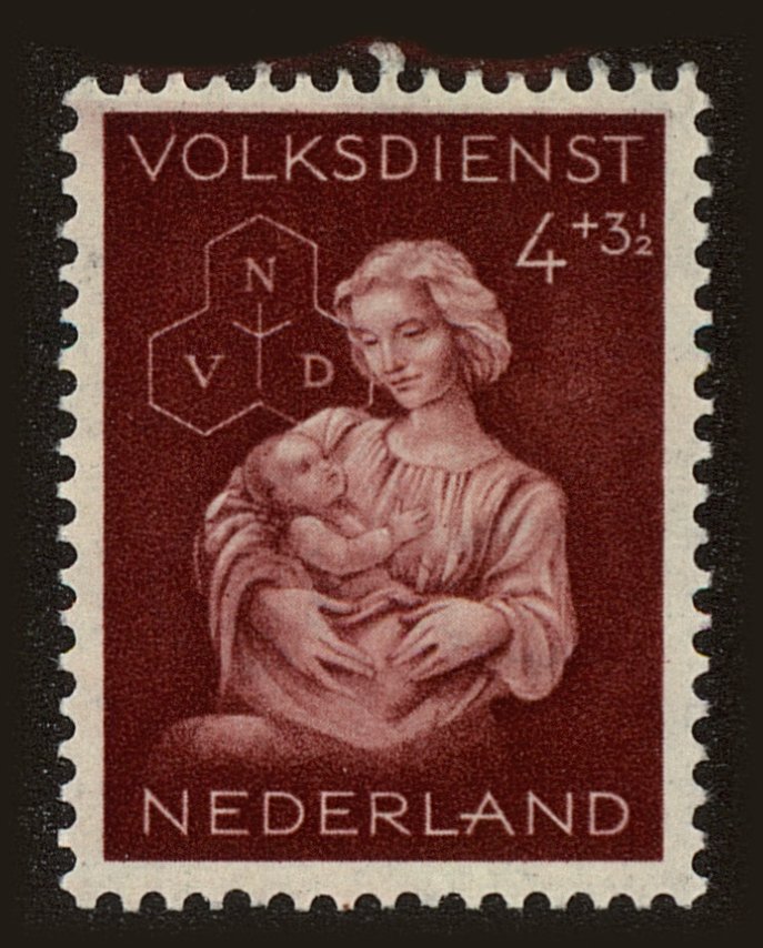 Front view of Netherlands B150 collectors stamp