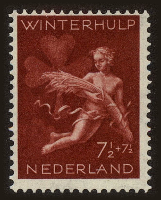 Front view of Netherlands B152 collectors stamp