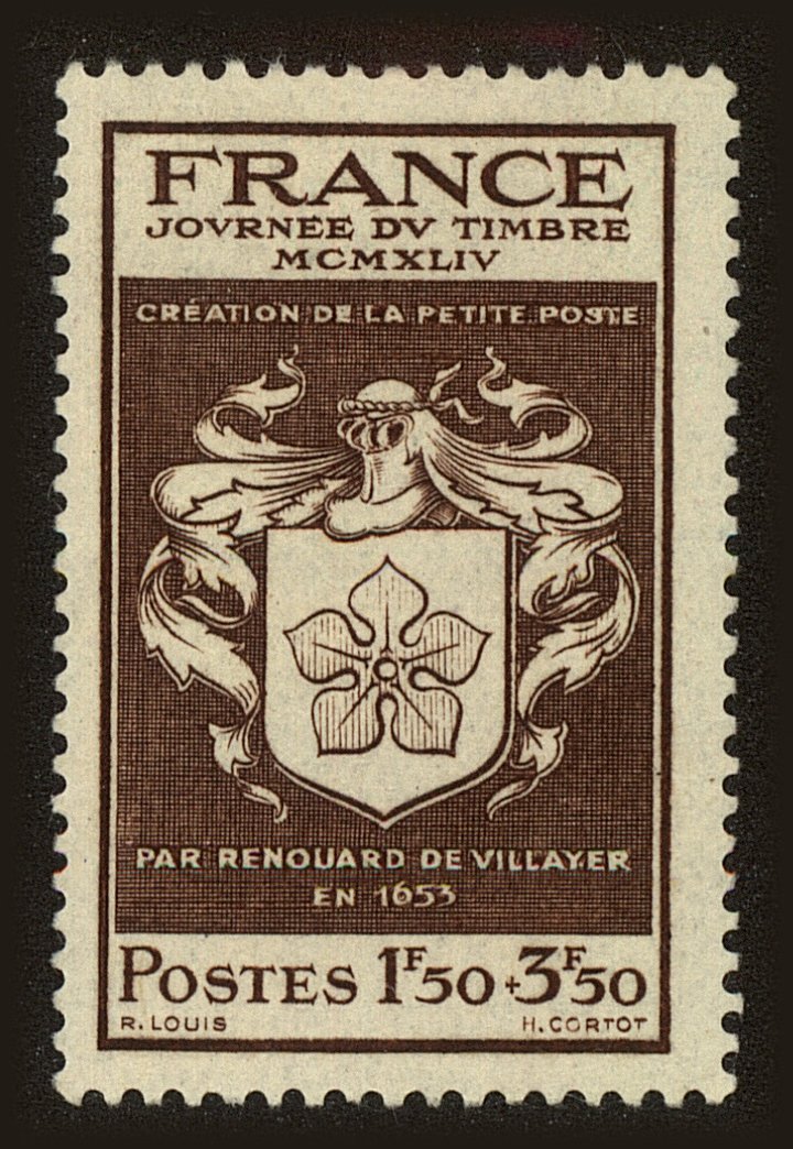 Front view of France B190 collectors stamp