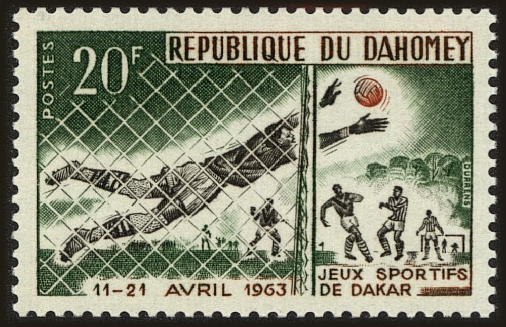 Front view of Dahomey 177 collectors stamp