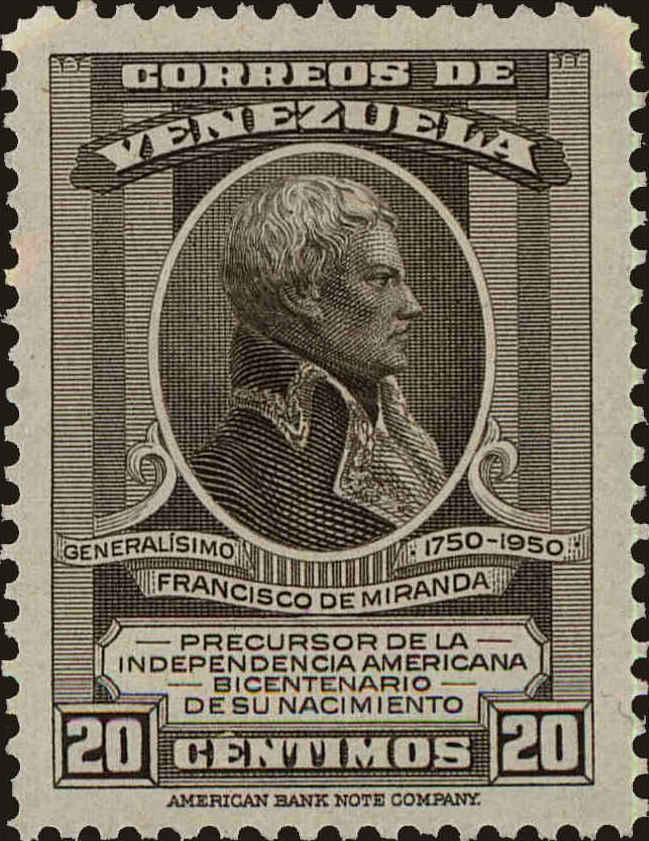 Front view of Venezuela 436 collectors stamp