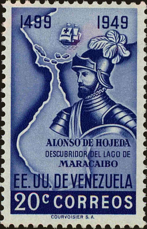 Front view of Venezuela 448 collectors stamp