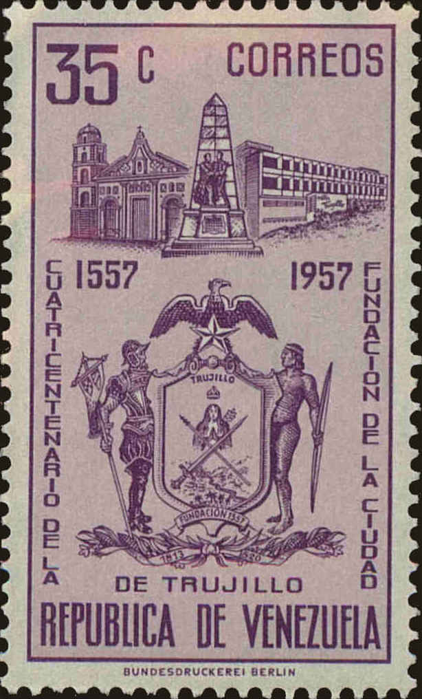Front view of Venezuela 731 collectors stamp