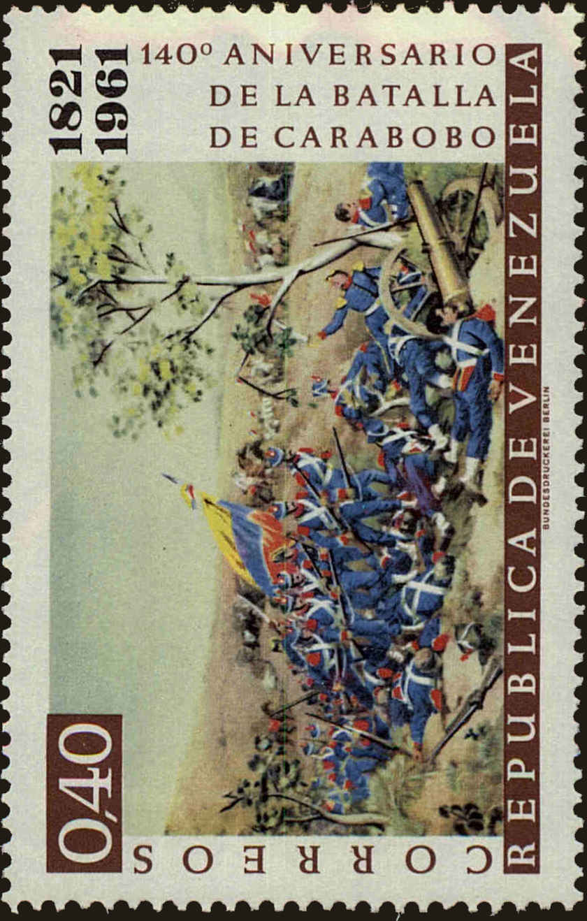 Front view of Venezuela 803 collectors stamp