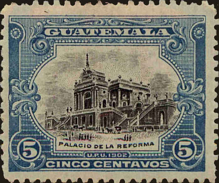 Front view of Guatemala 116 collectors stamp