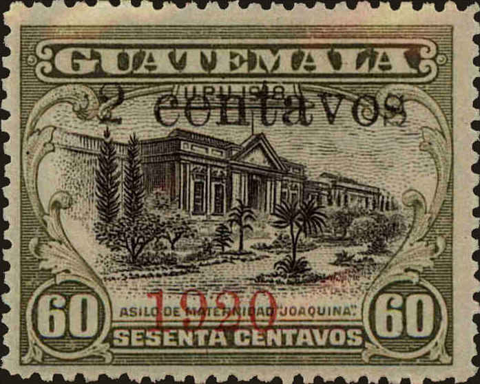 Front view of Guatemala 167 collectors stamp