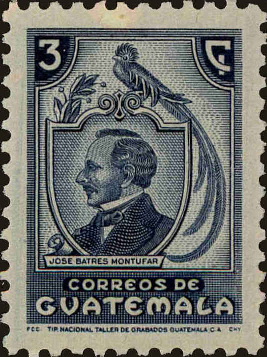 Front view of Guatemala 316 collectors stamp