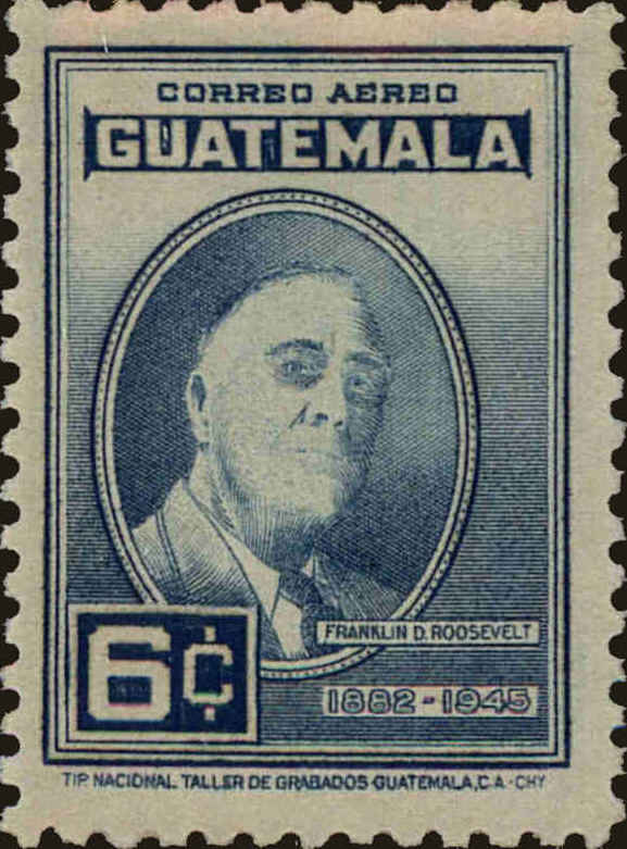 Front view of Guatemala C152 collectors stamp