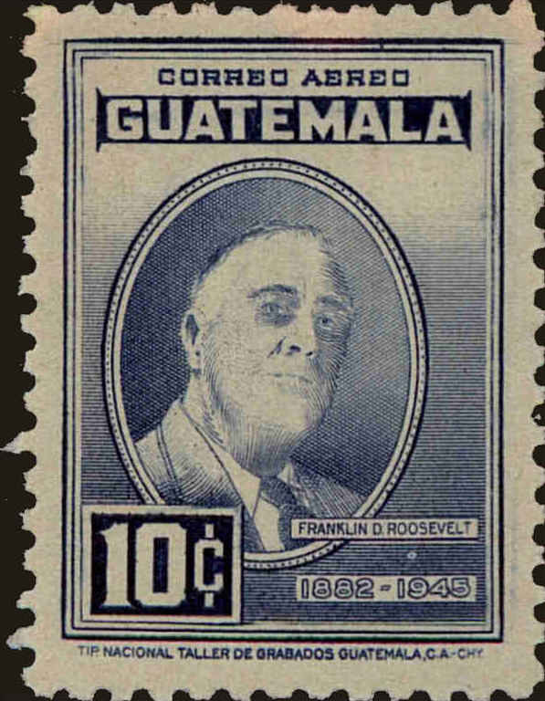 Front view of Guatemala C153 collectors stamp