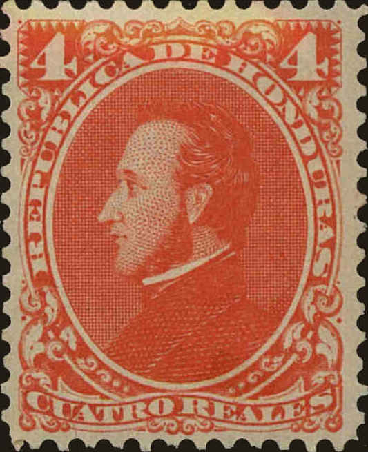 Front view of Honduras 35 collectors stamp