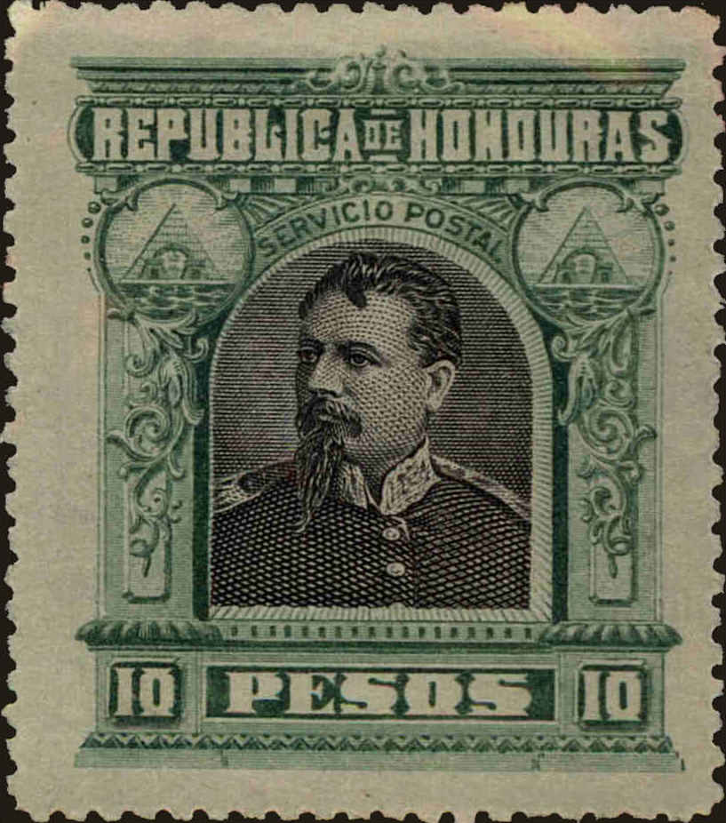 Front view of Honduras 64 collectors stamp