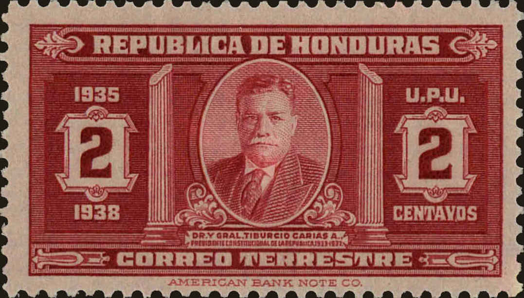 Front view of Honduras 329 collectors stamp