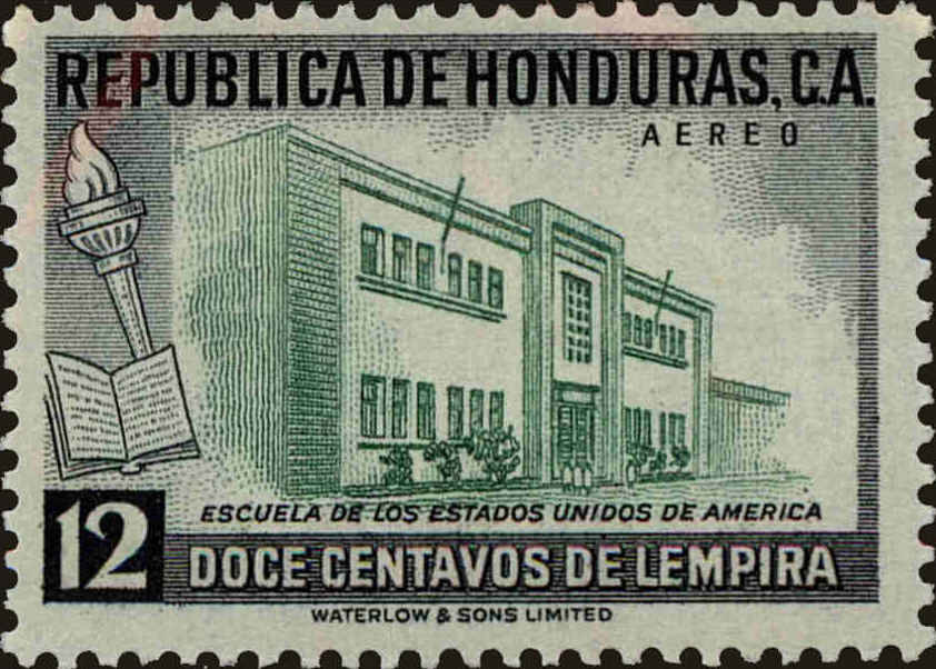 Front view of Honduras C257 collectors stamp