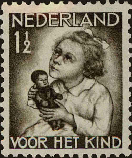 Front view of Netherlands B73 collectors stamp