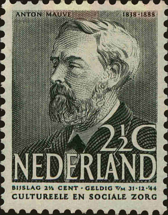 Front view of Netherlands B114 collectors stamp