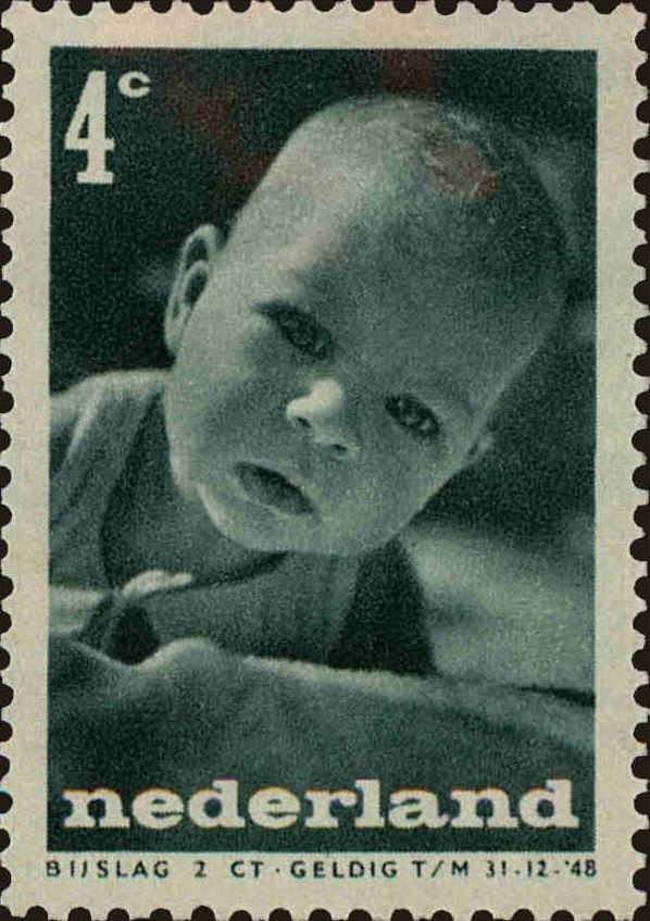 Front view of Netherlands B181 collectors stamp