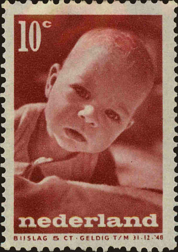 Front view of Netherlands B183 collectors stamp