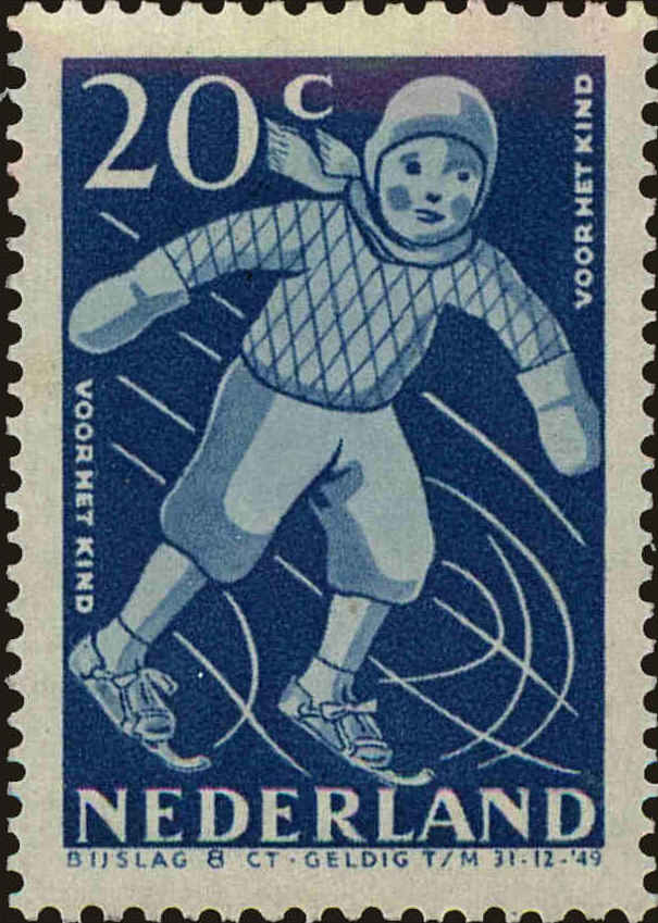 Front view of Netherlands B193 collectors stamp