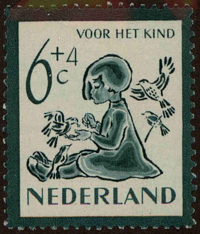 Front view of Netherlands B221 collectors stamp