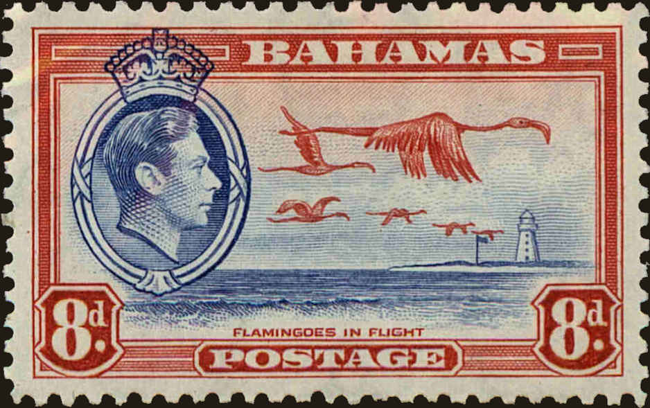 Front view of Bahamas 108 collectors stamp