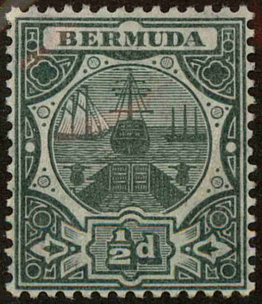 Front view of Bermuda 33 collectors stamp
