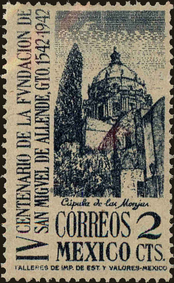 Front view of Mexico 781 collectors stamp
