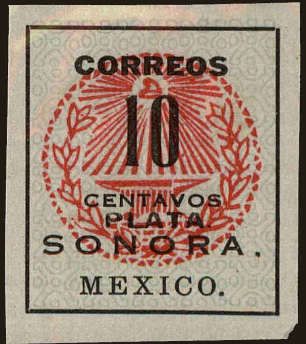 Front view of Mexico 411 collectors stamp