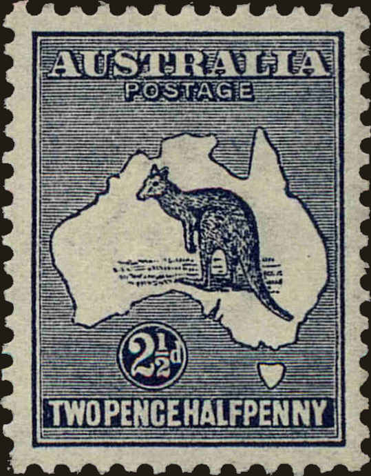 Front view of Australia 4 collectors stamp