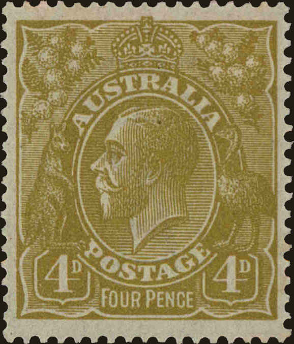 Front view of Australia 34 collectors stamp