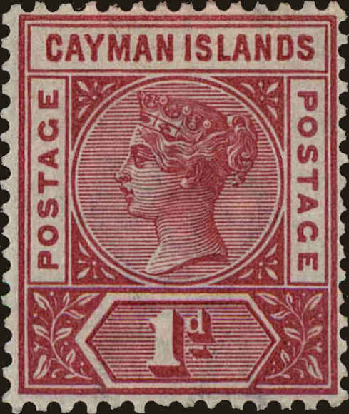 Front view of Cayman Islands 2 collectors stamp