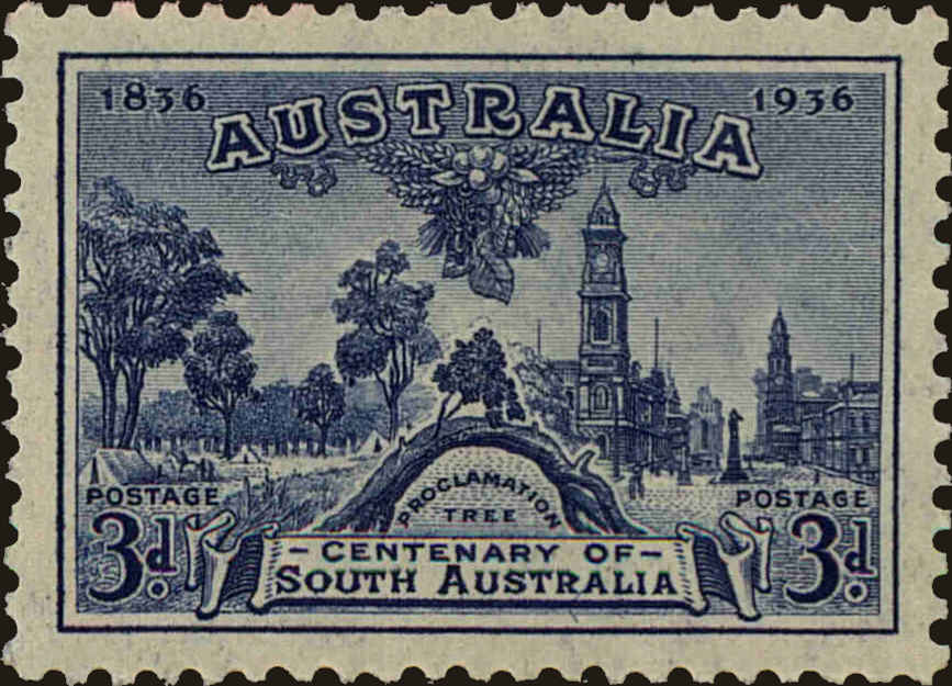 Front view of Australia 160 collectors stamp