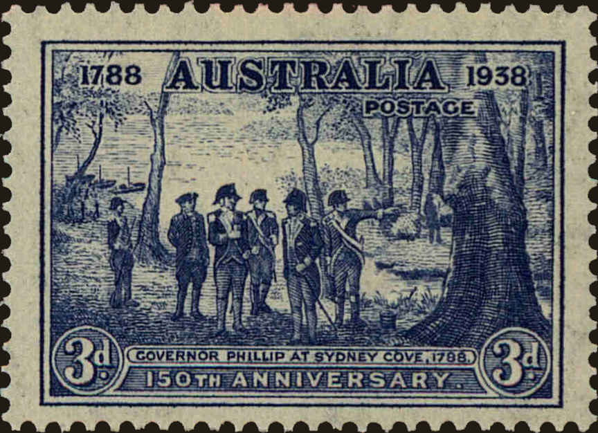 Front view of Australia 164 collectors stamp