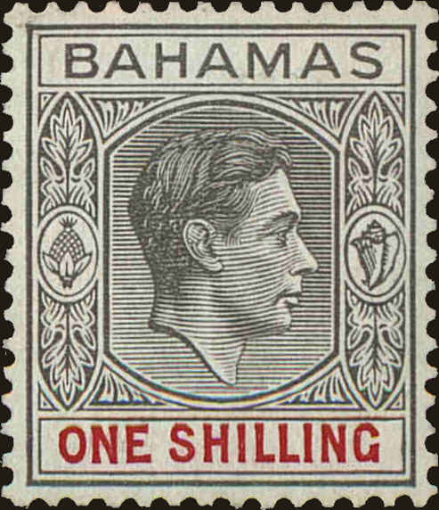 Front view of Bahamas 110e collectors stamp