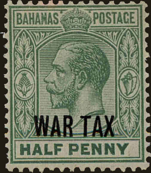 Front view of Bahamas MR6 collectors stamp